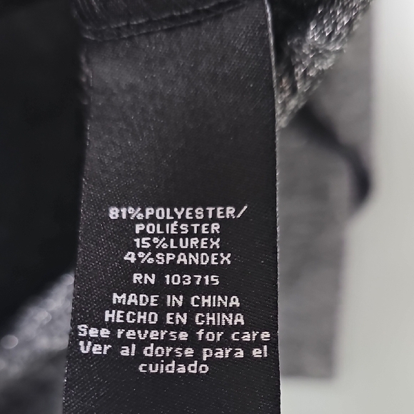 Zac & Rachel NWT Romantic Textured Gray 3/4 Sleeve Shimmer Top XL - Picture 6 of 7